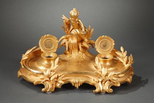 Gilt Bronze Inkwell, Circa 1900 - Decorative Objects Style Art nouveau