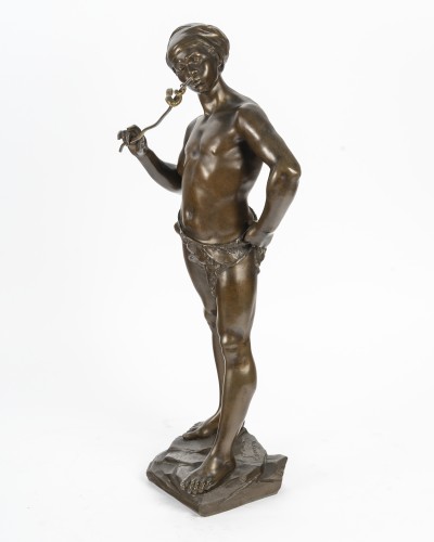 Antiquités - Adolphe Jean LAVERGNE (1863-1928), Le charmeur de serpent