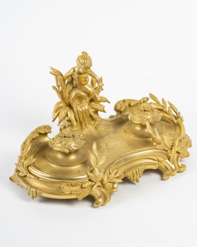 Gilt Bronze Inkwell, Circa 1900 - Decorative Objects Style Art nouveau