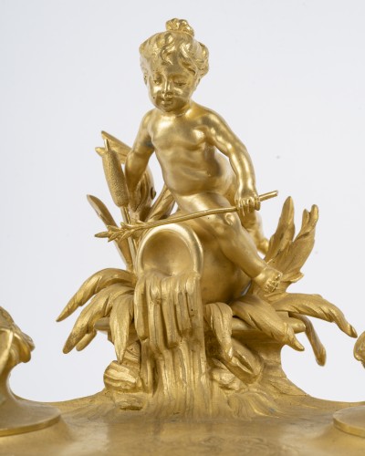 Gilt Bronze Inkwell, Circa 1900 - 