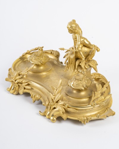Gilt Bronze Inkwell, Circa 1900 - Art nouveau