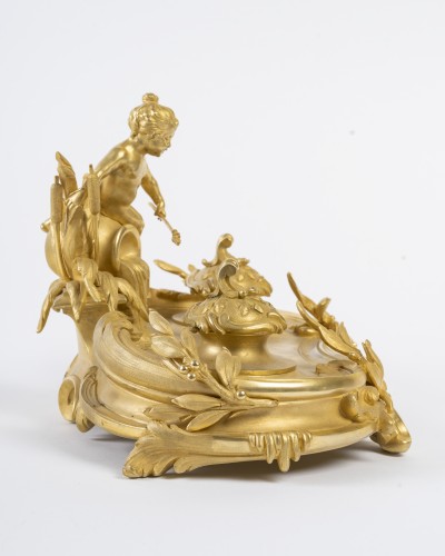 Antiquités - Gilt Bronze Inkwell, Circa 1900