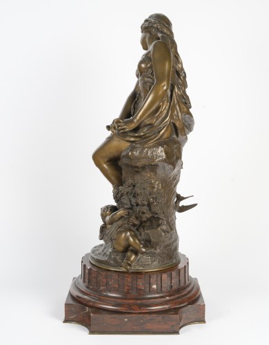 XIXe siècle - Mathurin Moreau (1822-1912) Le Retour des hirondelles
