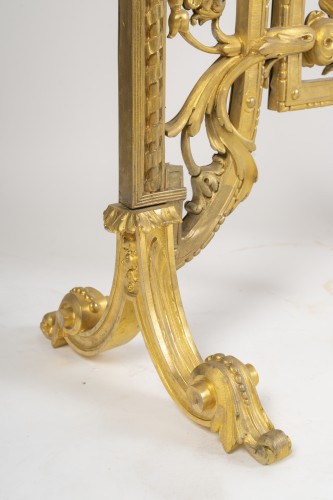 Napoléon III - Rare Gilt Bronze Fireplace Front, Circa 1870