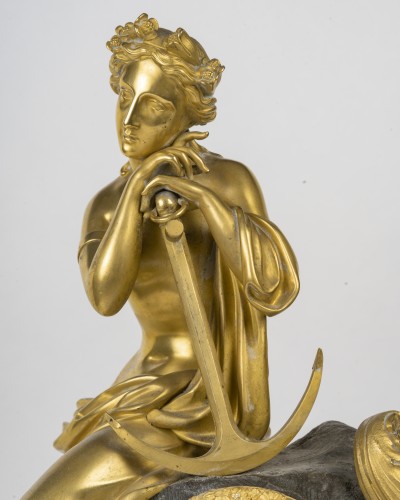 Marine Allegory - Charles X Clock, Circa 1830 - 