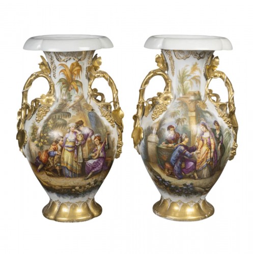 Pair Of Vases, Limoges Circa 1860