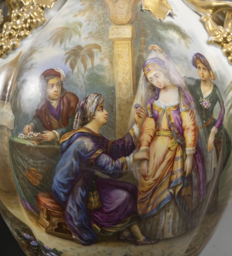 Porcelain & Faience  - Pair Of Vases, Limoges Circa 1860