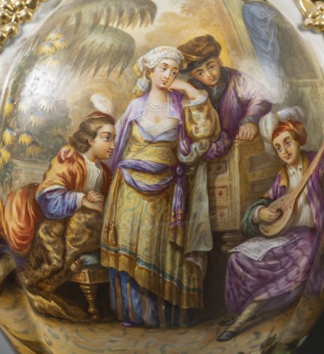 Pair Of Vases, Limoges Circa 1860 - 