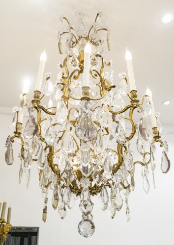 Antiquités - Large Cage Chandelier From The House Of Baguès, Circa 1890