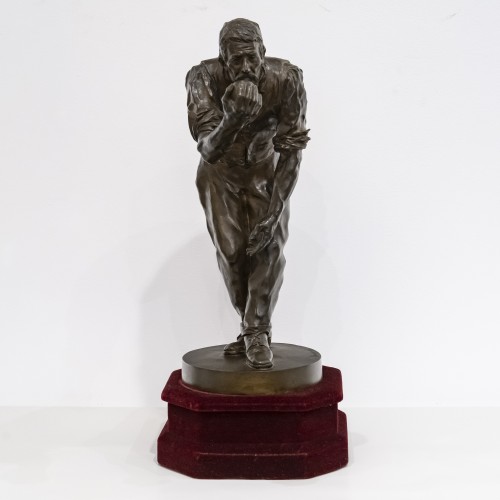 Joseph-antoine Bernard (1866-1931) Boules Player - Sculpture Style Art nouveau