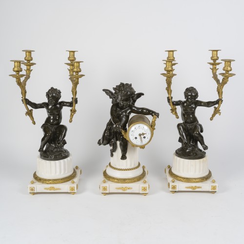19th century - Large Napoleon III Period Fireplace Set, Circa 1855