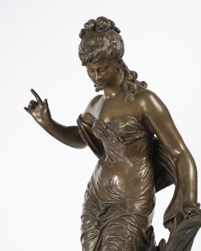 Auguste Moreau (1834-1917) Woman With A Bird - Sculpture Style Art nouveau