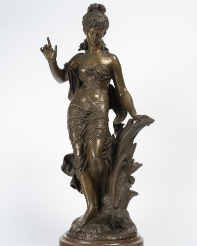 Sculpture  - Auguste Moreau (1834-1917) Woman With A Bird