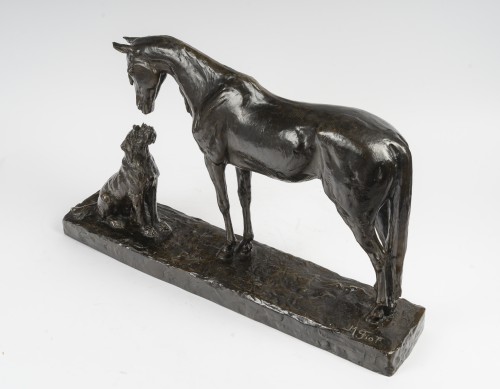 Sculpture Sculpture en Bronze - Maximilien FIOT (1886-1953) les amis de toujours