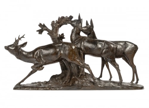 Maximilien Fiot (1886-1953) Roe Buck And Two Does 