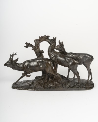 Maximilien Fiot (1886-1953) Roe Buck And Two Does  - 
