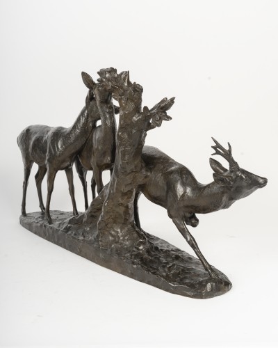 Maximilien Fiot (1886-1953) Roe Buck And Two Does  - Art Déco