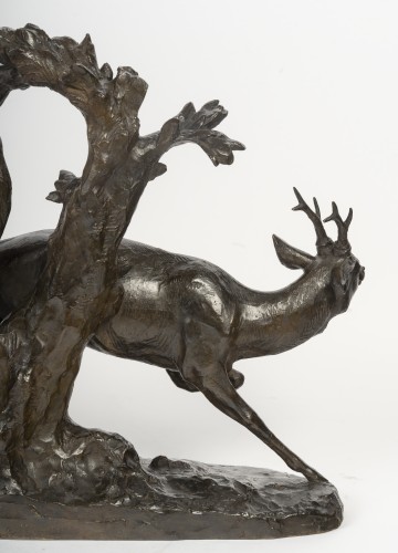 Antiquités - Maximilien Fiot (1886-1953) Roe Buck And Two Does 