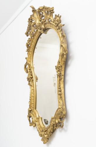 Mirrors, Trumeau  - Rococo Mirror, Circa 1870
