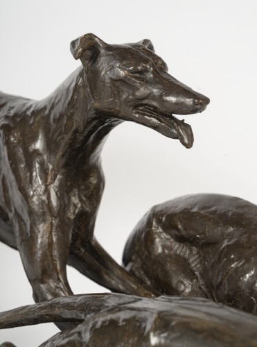 Antiquités - Maximilien Fiot (1886-1953) Greyhound Racing 