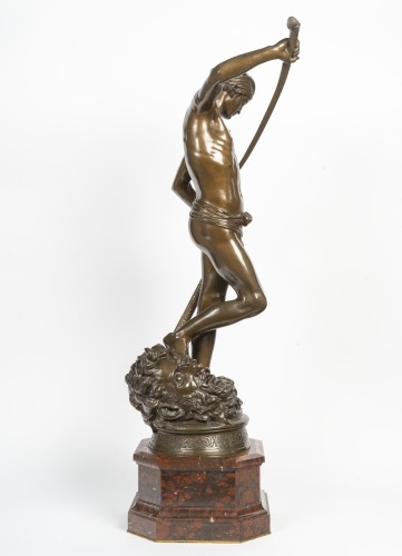 Sculpture  - Antonin Mercié (1845-1916) David, Victor Over Goliath