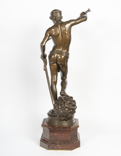 Antonin Mercié (1845-1916) David, Victor Over Goliath - 