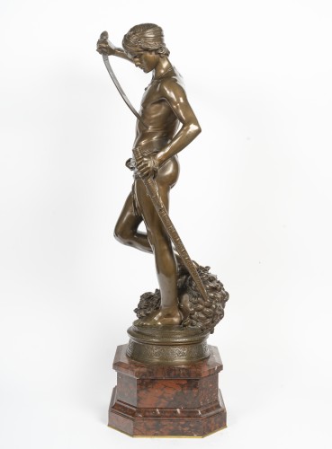 19th century - Antonin Mercié (1845-1916) David, Victor Over Goliath