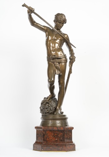 Art nouveau - Antonin Mercié (1845-1916) David, Victor Over Goliath