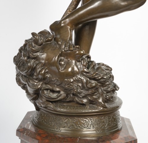 Antiquités - Antonin Mercié (1845-1916) David, Victor Over Goliath