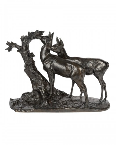 Maximilien Fiot (1886-1953) Two Does