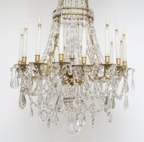 Large Louis XVI style chandelier, &quot;Marie-Antoinette&quot; model, circa 1870 - Lighting Style Napoléon III