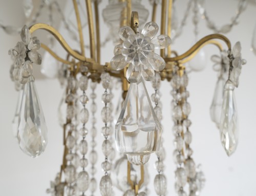 Antiquités - Large Louis XVI style chandelier, &quot;Marie-Antoinette&quot; model, circa 1870