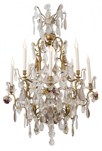 Grand lustre cage aux fruits de la maison Baguès circa 1890