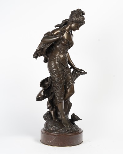 Auguste Moreau (1834-1917) Femme à l'Oiseau - Acropole Antiquités