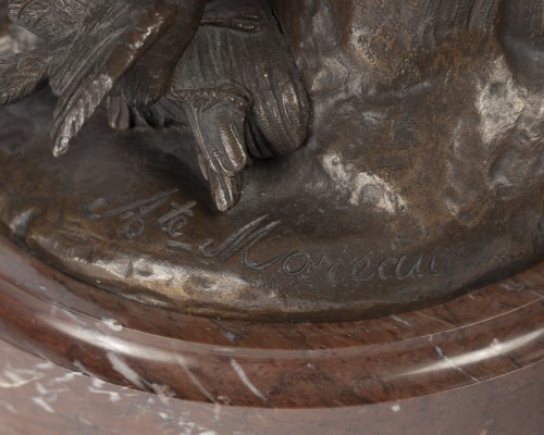 XIXe siècle - Auguste Moreau (1834-1917) Femme à l'Oiseau