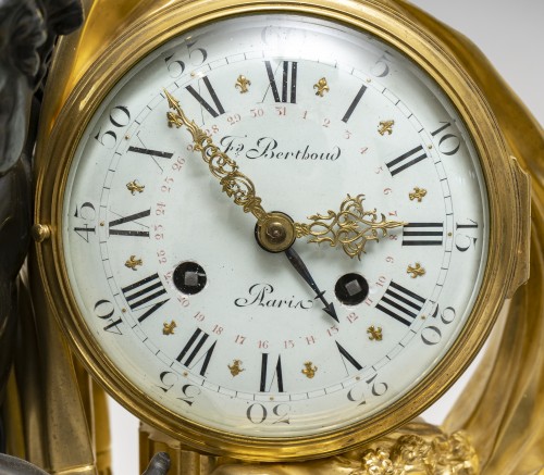 Horology  - A French Napoleon III Fireplace Set Clock And Candelabra