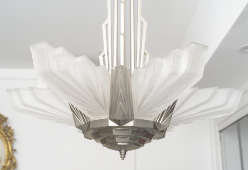 Henri Petitot, Art Deco Chandelier, Circa 1930 - Art Déco