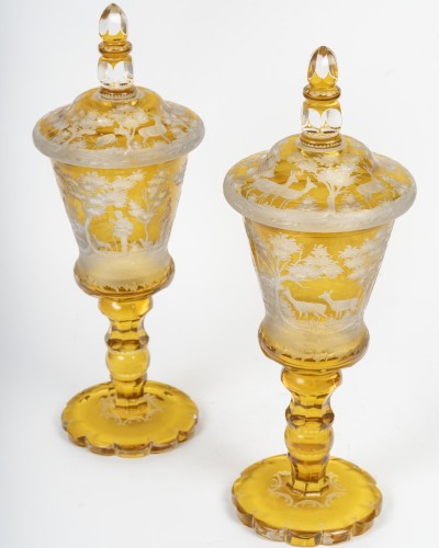 Pair Of Bohemian Vases, Circa 1880 - Napoléon III