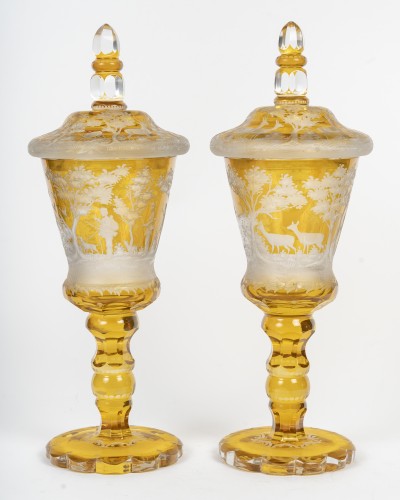 Napoléon III - Pair Of Bohemian Vases, Circa 1880