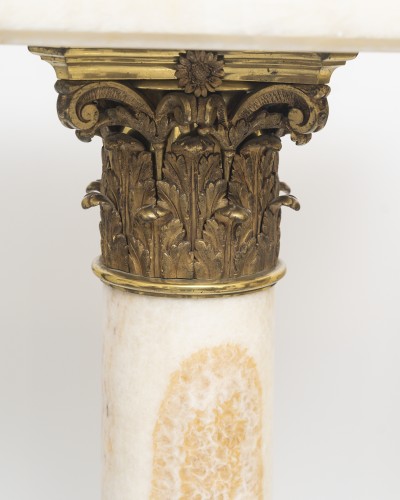 Paire de colonnes en onyx du Maroc et bronze doré, Circa 1870 - Acropole Antiquités