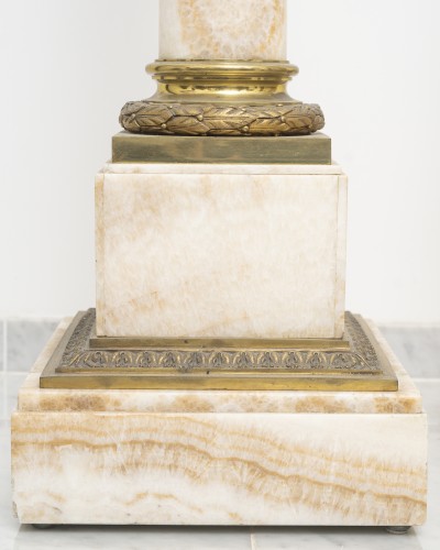 Paire de colonnes en onyx du Maroc et bronze doré, Circa 1870 - Napoléon III