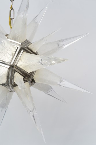 Art Déco - Charles J. Weinstein - Art Deco Chandelier, "stalactites" Model Circa 1931