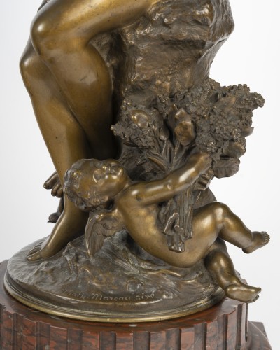 Sculpture  - Mathurin Moreau (1822-1912) The Return Of The Swallows