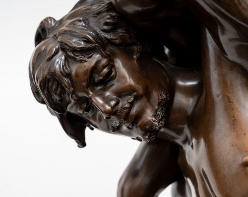 Gaston Veuvenot-leroux (1854-1942) The Crossing Of The Stream - 