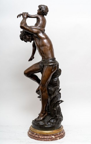 Gaston Veuvenot-leroux (1854-1942) The Crossing Of The Stream - Art nouveau