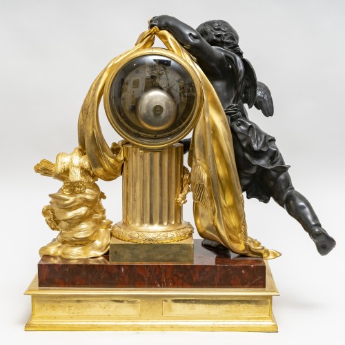 Antiquités - Garniture de cheminée signée Ferdinand Berthoud, Circa 1870