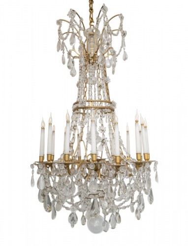 Large Louis XVI style chandelier, "Marie-Antoinette" model, circa 1870