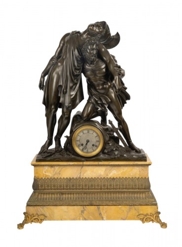 Monumental Clock Depicting Achilles And Patroclus, Circa 1830