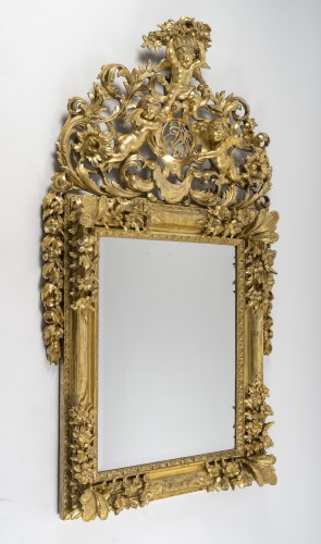 Lyon Mirror From The 18th Century, Regence Period - Mirrors, Trumeau Style French Regence