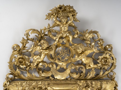 Mirrors, Trumeau  - Lyon Mirror From The 18th Century, Regence Period